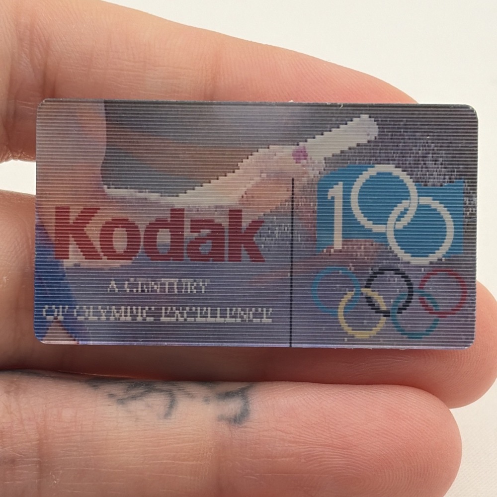 Kodak Olympics 100 Years Holographic Lapel Hat Pin